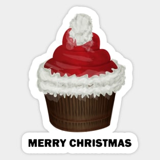 Cupcake Christmas Sticker